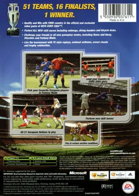 UEFA Euro 2004 Portugal (USA) box cover back